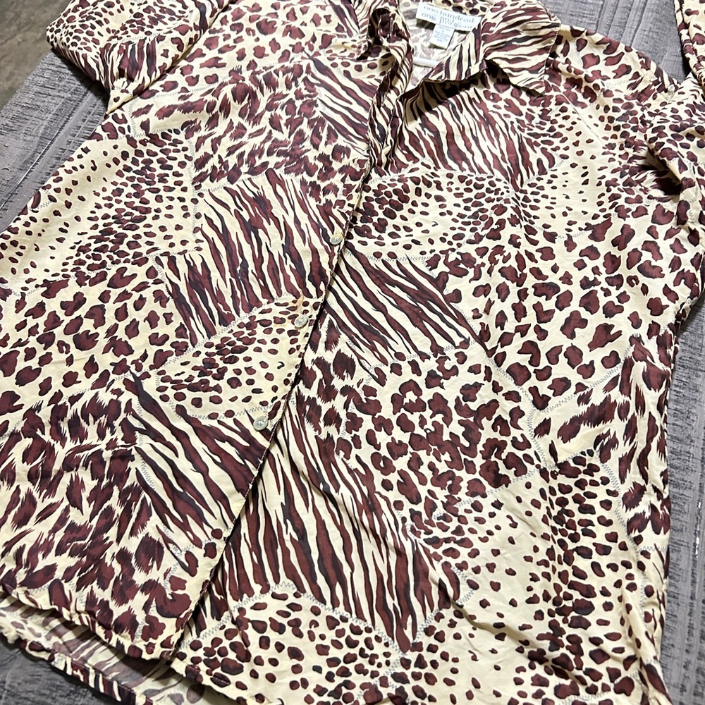 Wild Patterned Casual Button Down Shirt - image 2